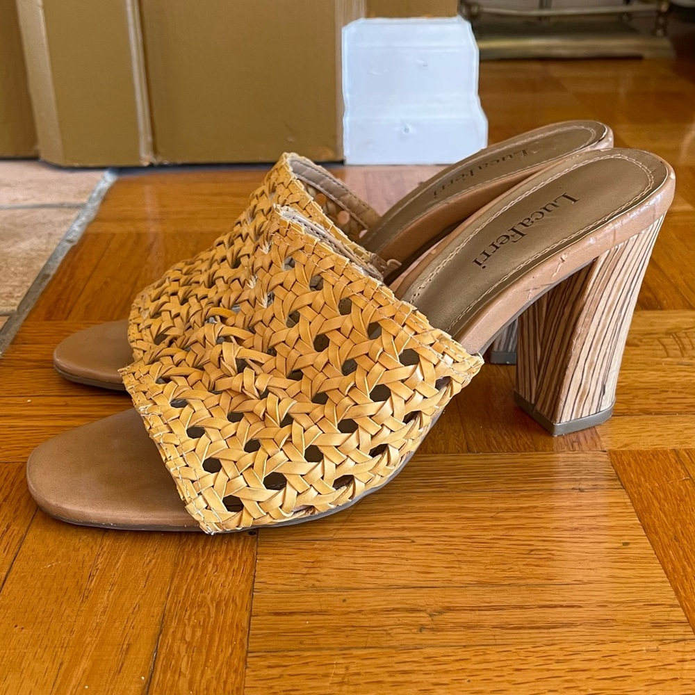 Luca Ferri Women’s Mustard Braided Mules Sandals